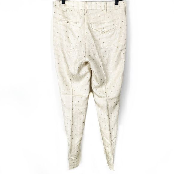 Zadig & Voltaire 36 Pist Jac Star Pants White Gold Star Pattern Trousers Career - Picture 3 of 9